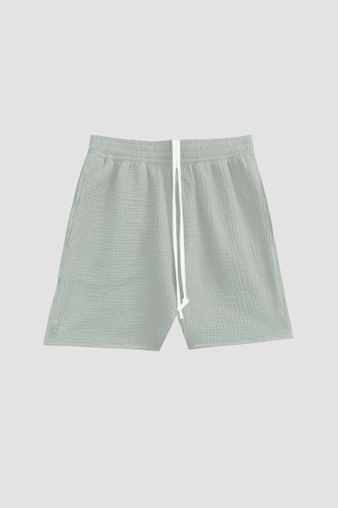 AngelWeave Almond Green Gauze Lounge Shorts