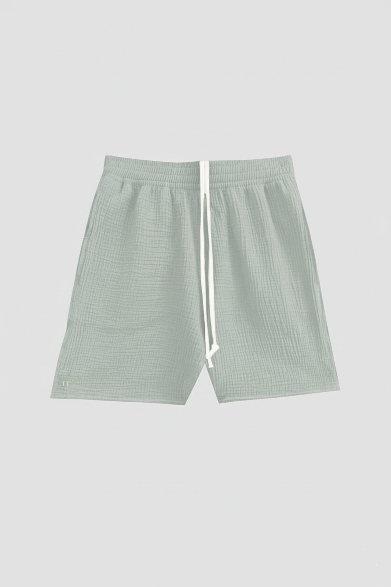 AngelWeave Almond Green Gauze Lounge Shorts