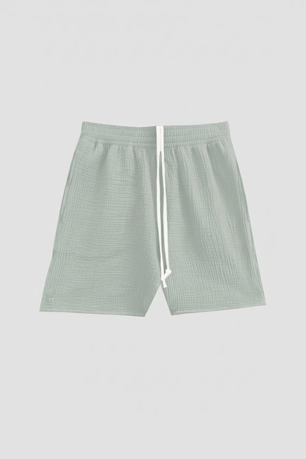 AngelWeave Almond Green Gauze Lounge Shorts