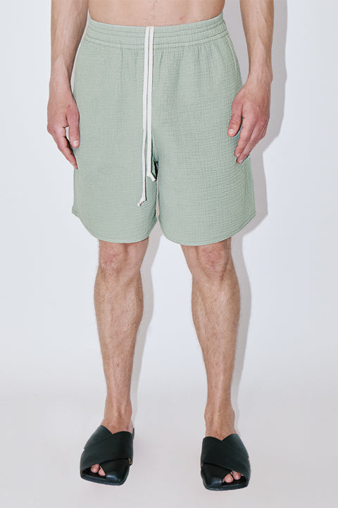 AngelWeave Almond Green Gauze Lounge Shorts