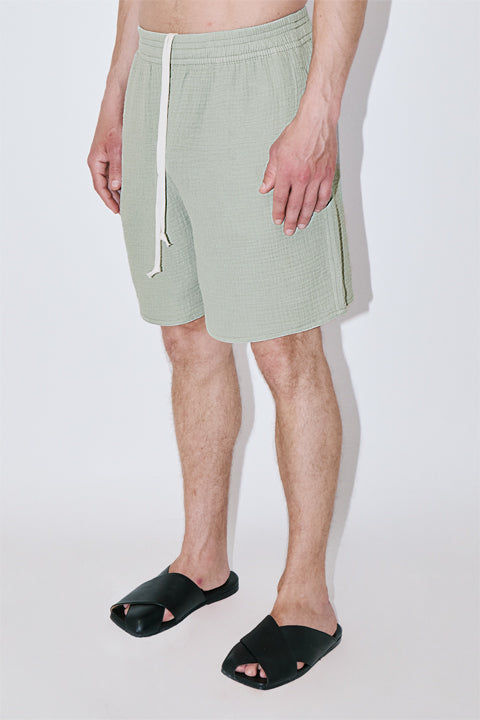 AngelWeave Almond Green Gauze Lounge Shorts