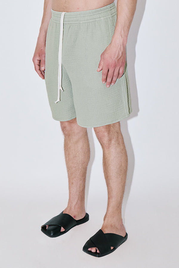 AngelWeave Almond Green Gauze Lounge Shorts