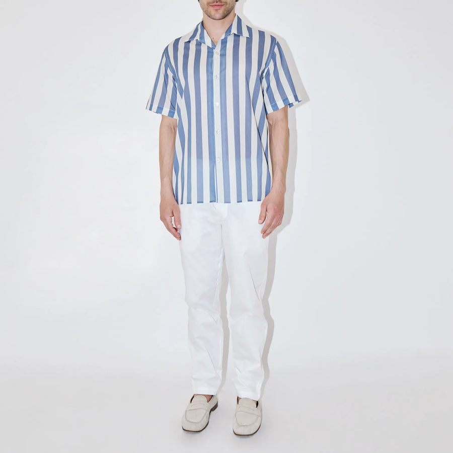 BreathAir Sky Stripe Classic Short Sleeve Shirt