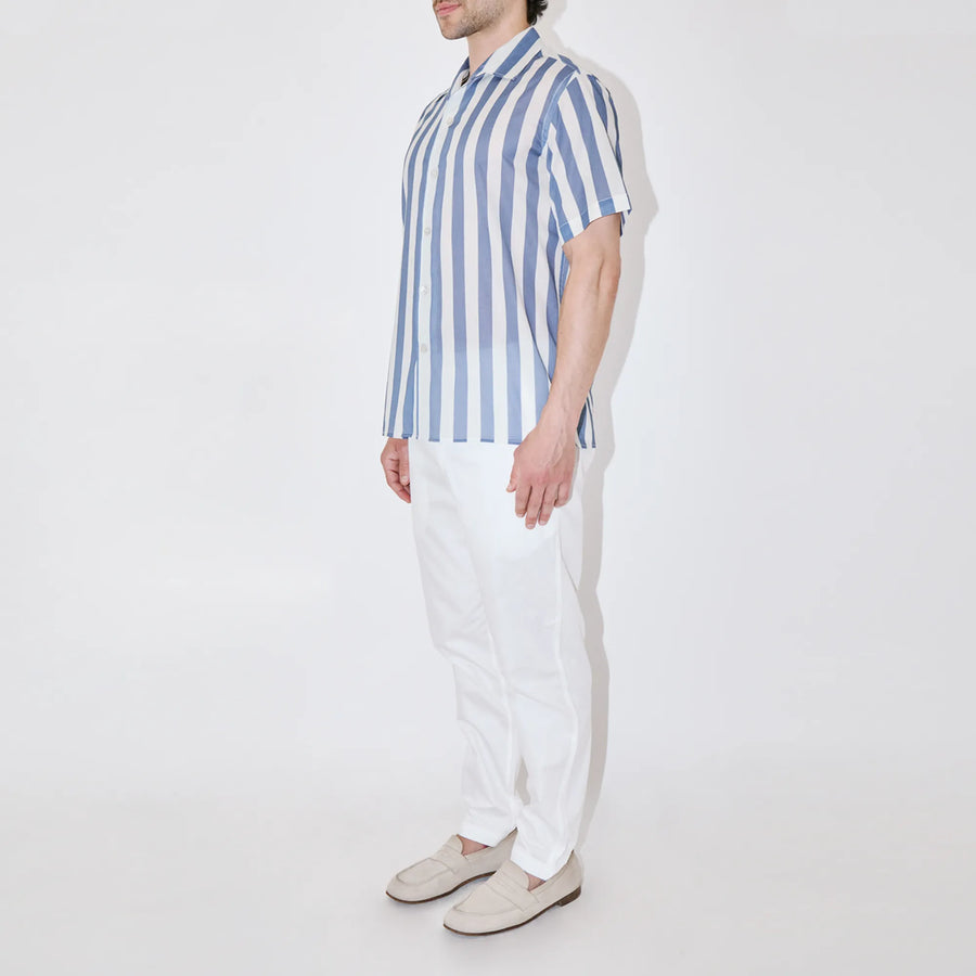 BreathAir Sky Stripe Classic Short Sleeve Shirt