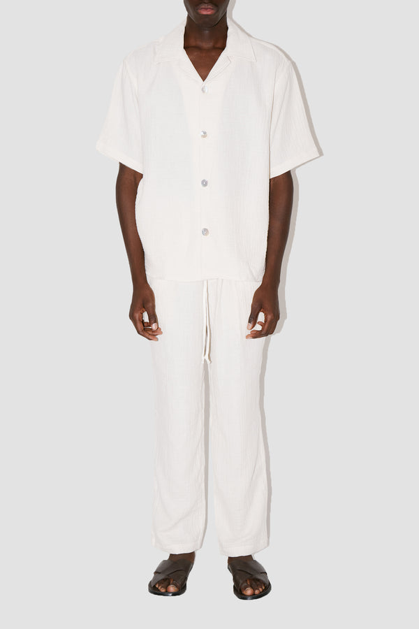 AngelWeave IVORY GAUZE RESORT SHIRT