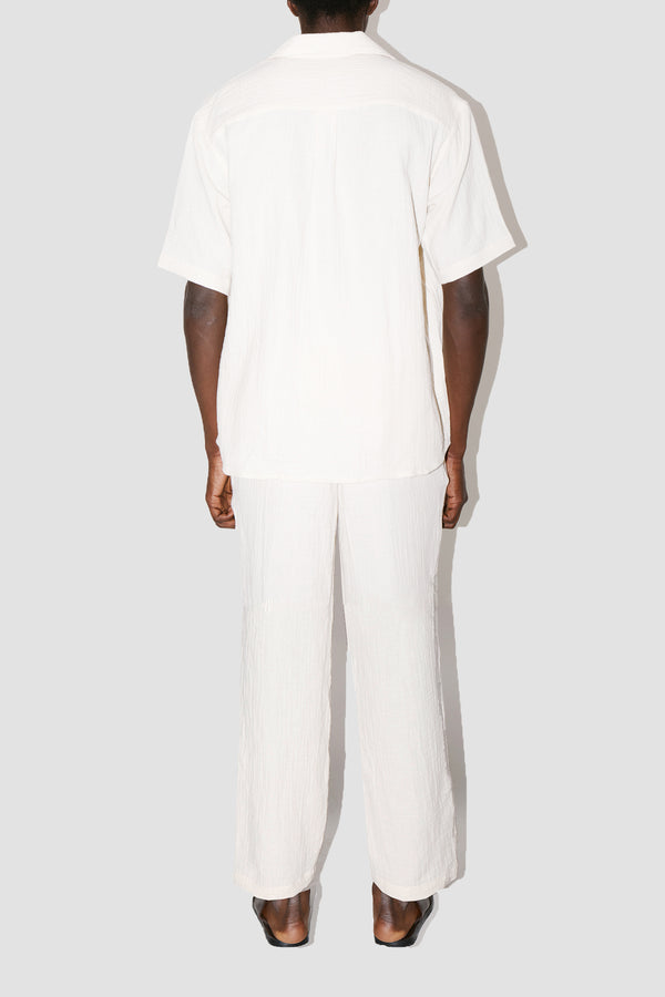 AngelWeave IVORY GAUZE RESORT SHIRT