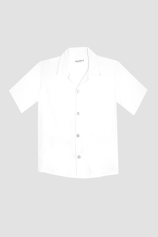 AngelWeave WHITE GAUZE RESORT SHIRT