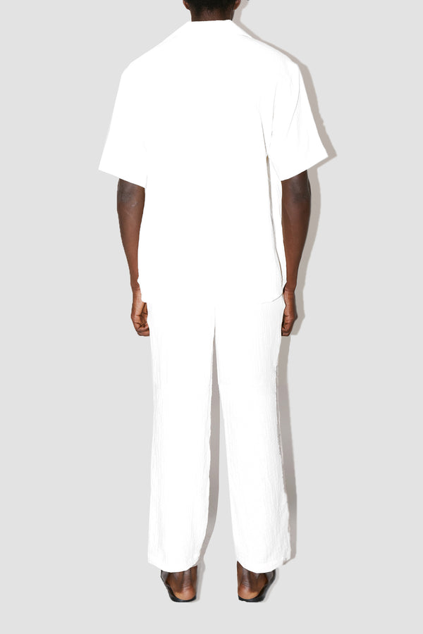 AngelWeave WHITE GAUZE RESORT SHIRT