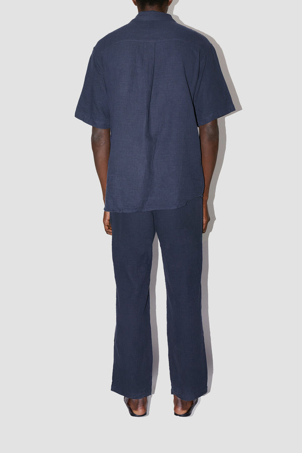 AngelWeave DARK NAVY GAUZE RESORT SHIRT