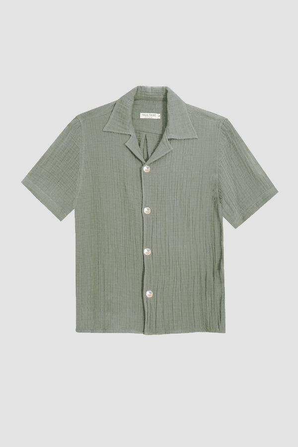 AngelWeave KHAKI GAUZE RESORT SHIRT