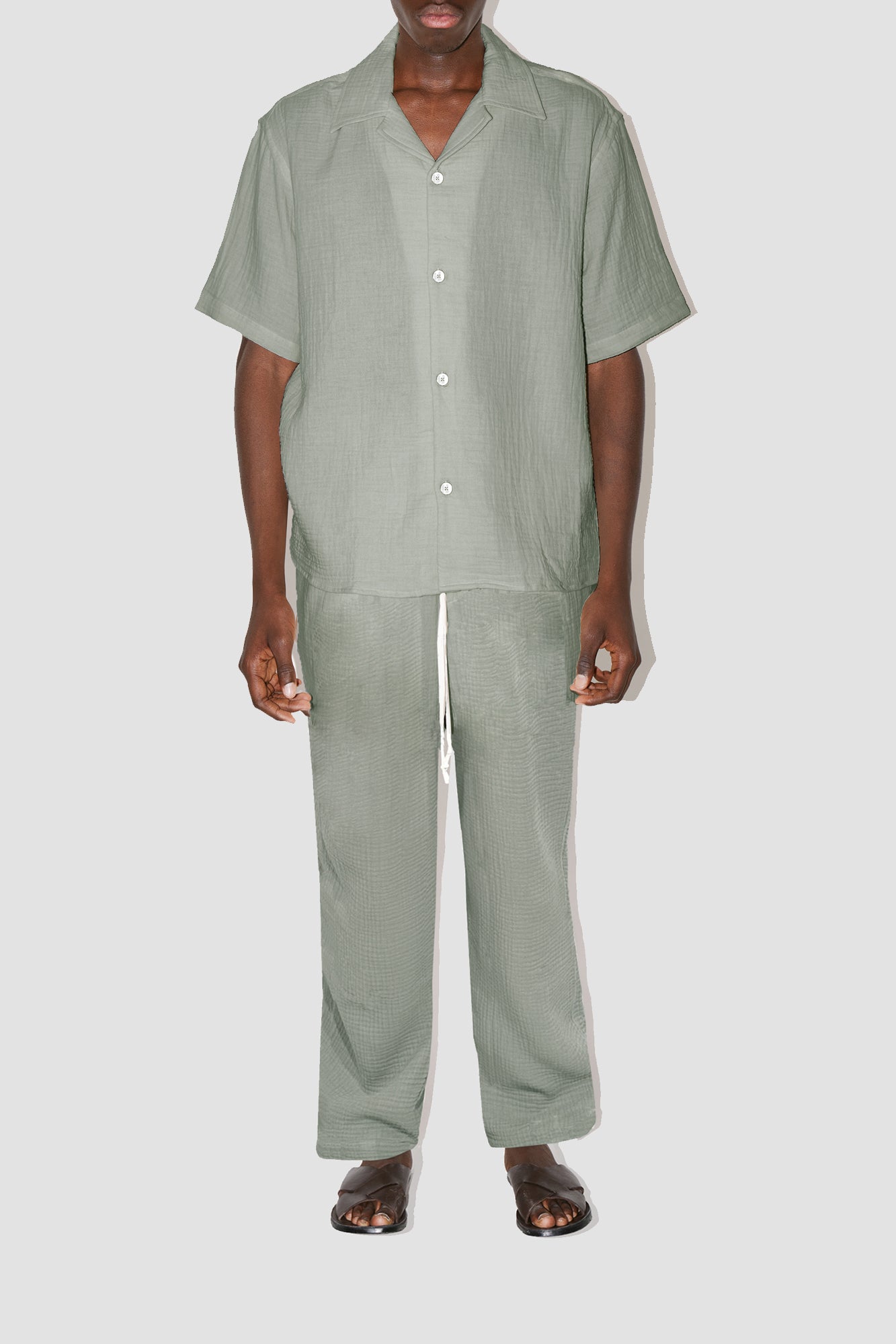 AngelWeave KHAKI GAUZE RESORT SHIRT