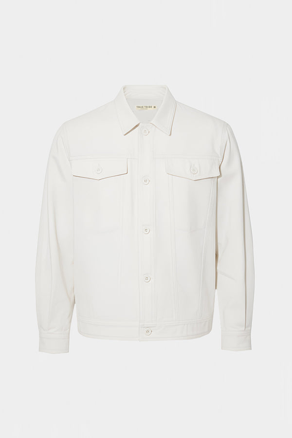 Ivory Canvas Denim Jacket