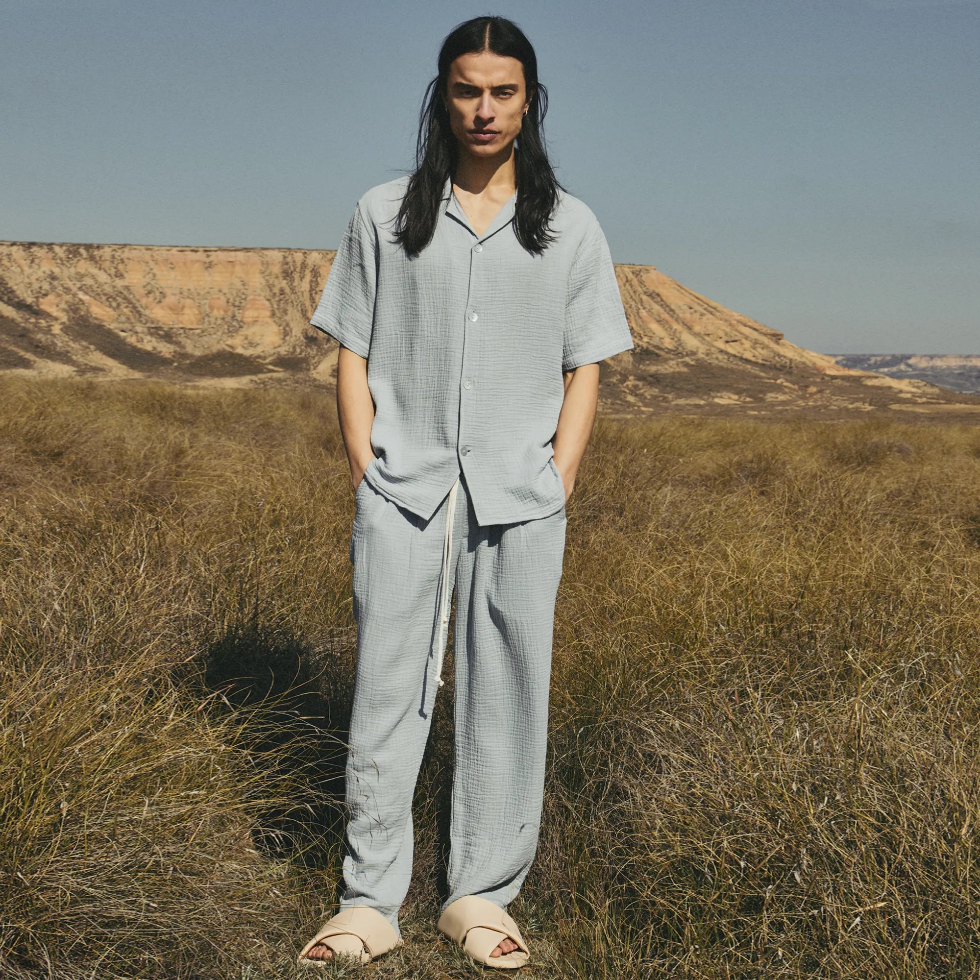 AngelWeave Sky Gauze Resort Shirt