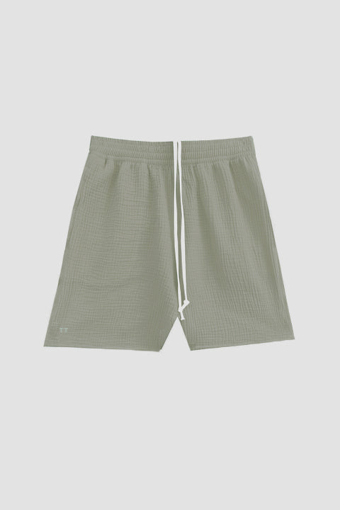 AngelWeave Khaki Gauze Lounge Shorts