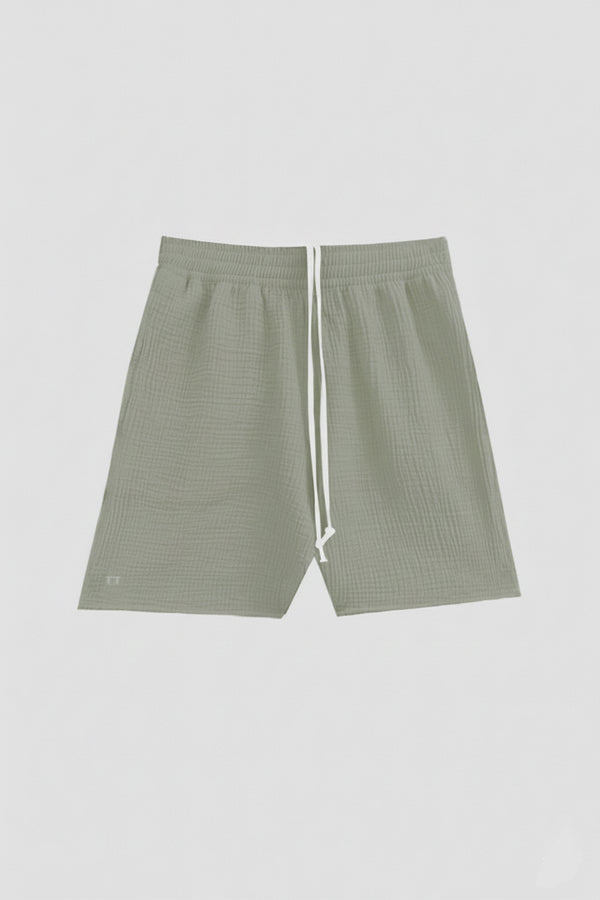 AngelWeave Khaki Gauze Lounge Shorts