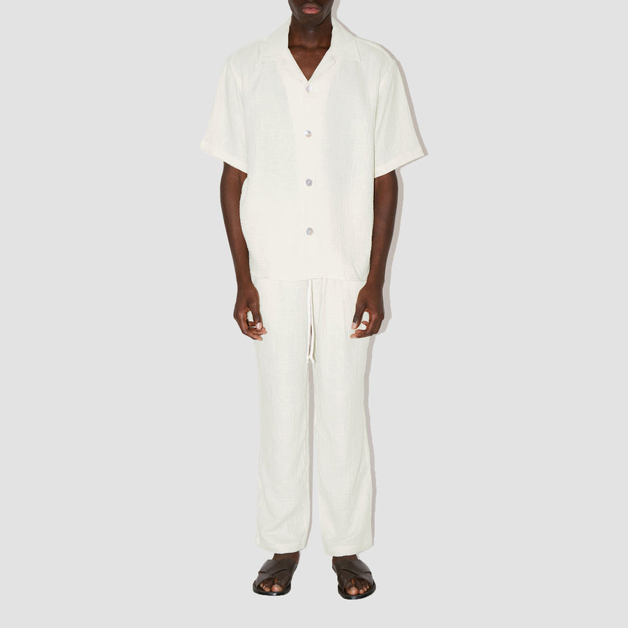 AngelWeave Ivory Gauze Resort Shirt