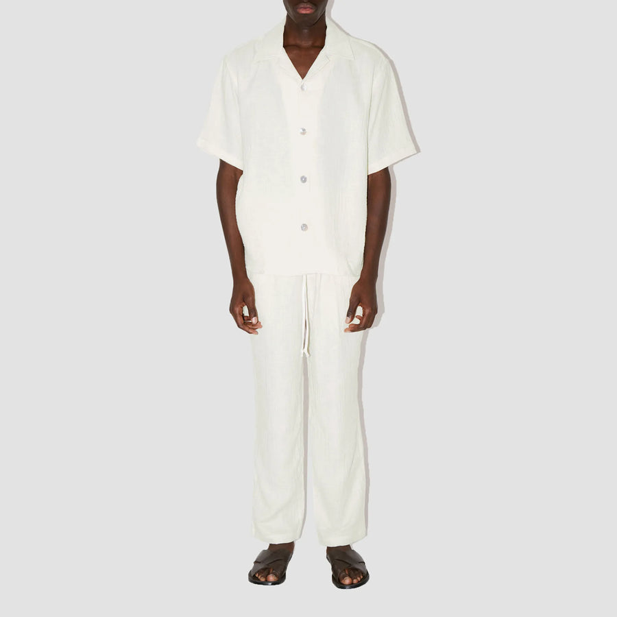 AngelWeave Ivory Gauze Resort Shirt