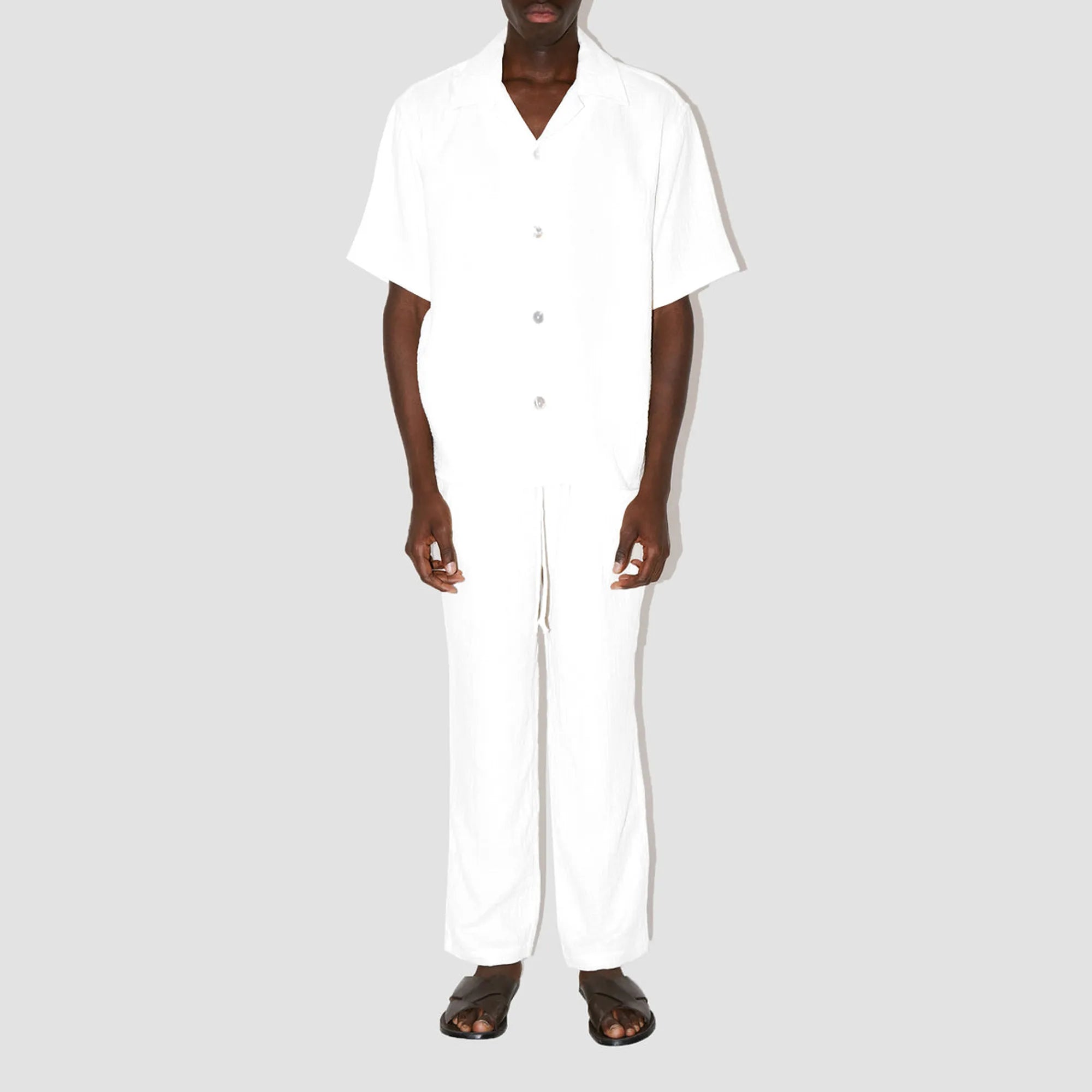 AngelWeave White Gauze Resort Shirt