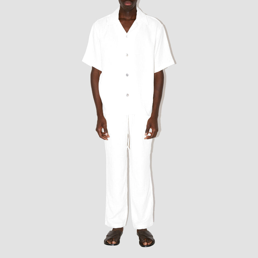 AngelWeave White Gauze Resort Shirt