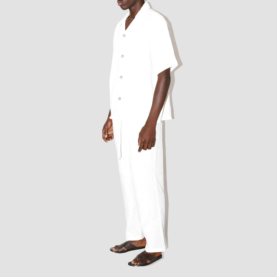 AngelWeave White Gauze Resort Shirt