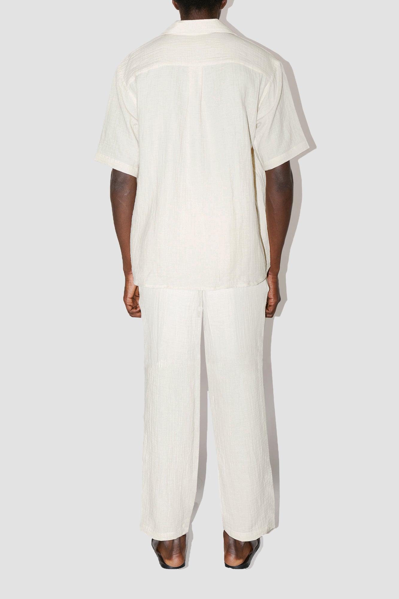 AngelWeave Ivory Gauze Resort Shirt
