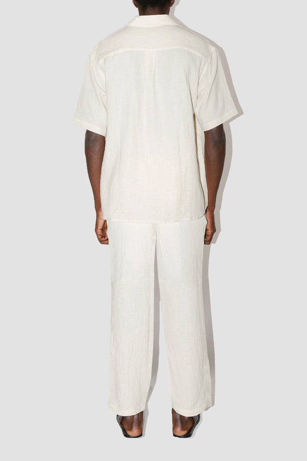 AngelWeave Ivory Gauze Resort Shirt