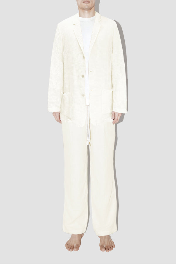 AngelWeave Ivory Gauze Light Suit Jacket