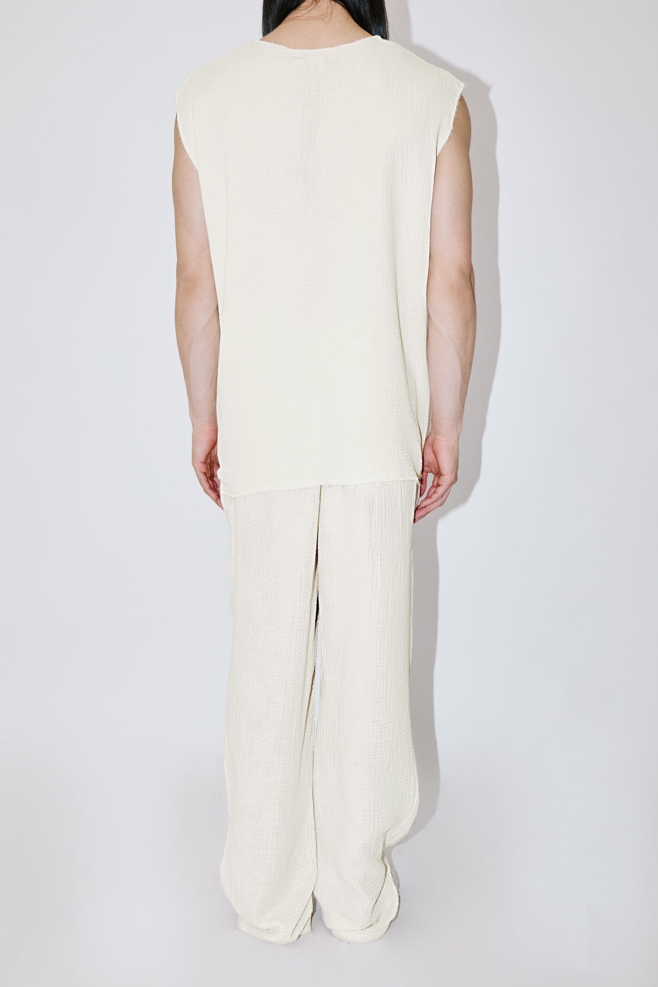 AngelWeave Ivory Gauze Sleeveless T-Shirt