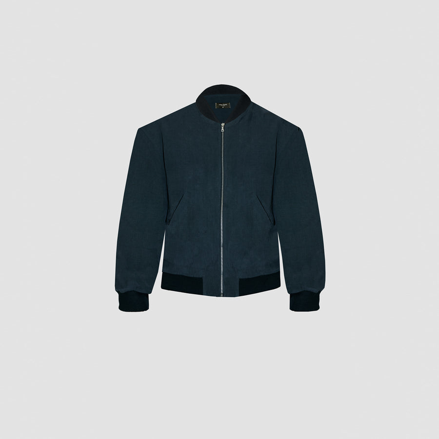 TerraLinen Black Bomber Jacket