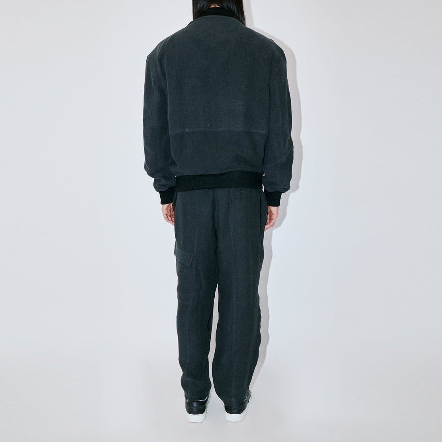 TerraLinen Black Bomber Jacket