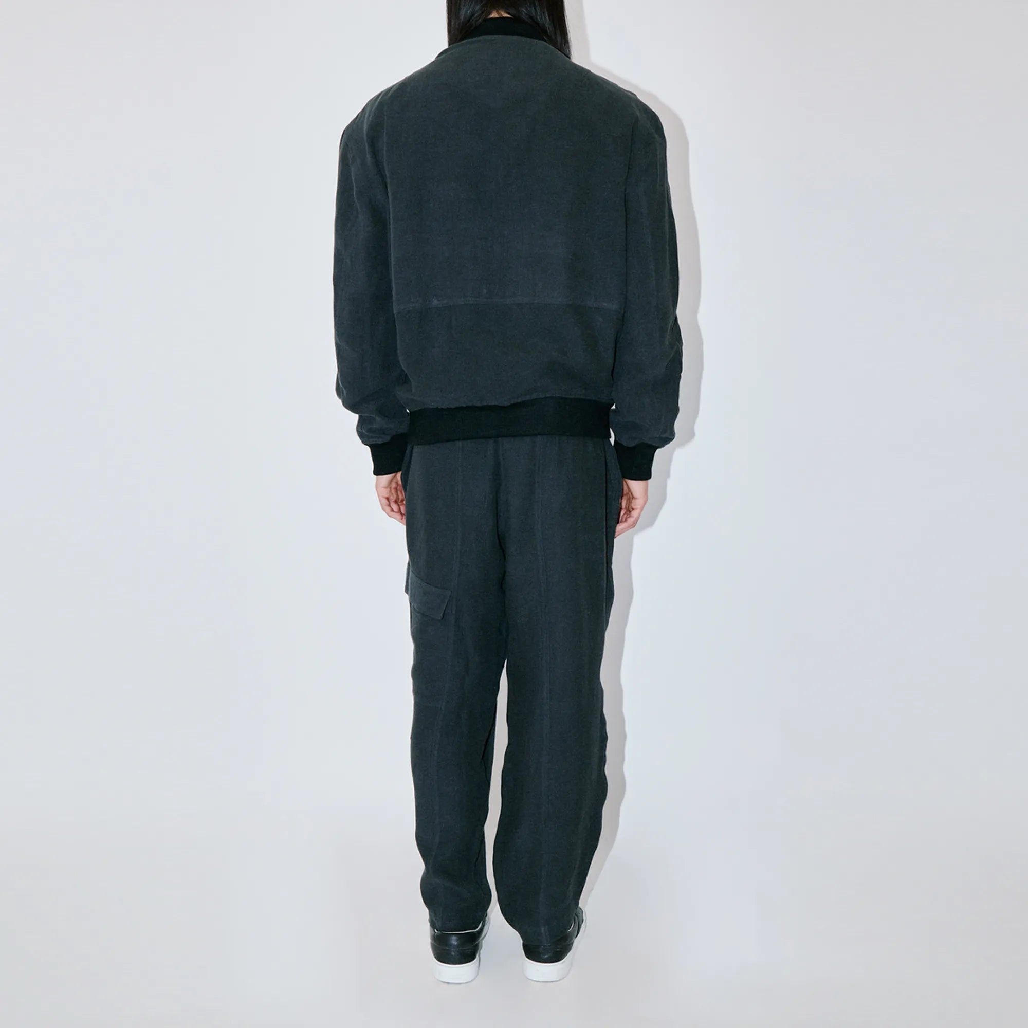 TerraLinen Black Bomber Jacket