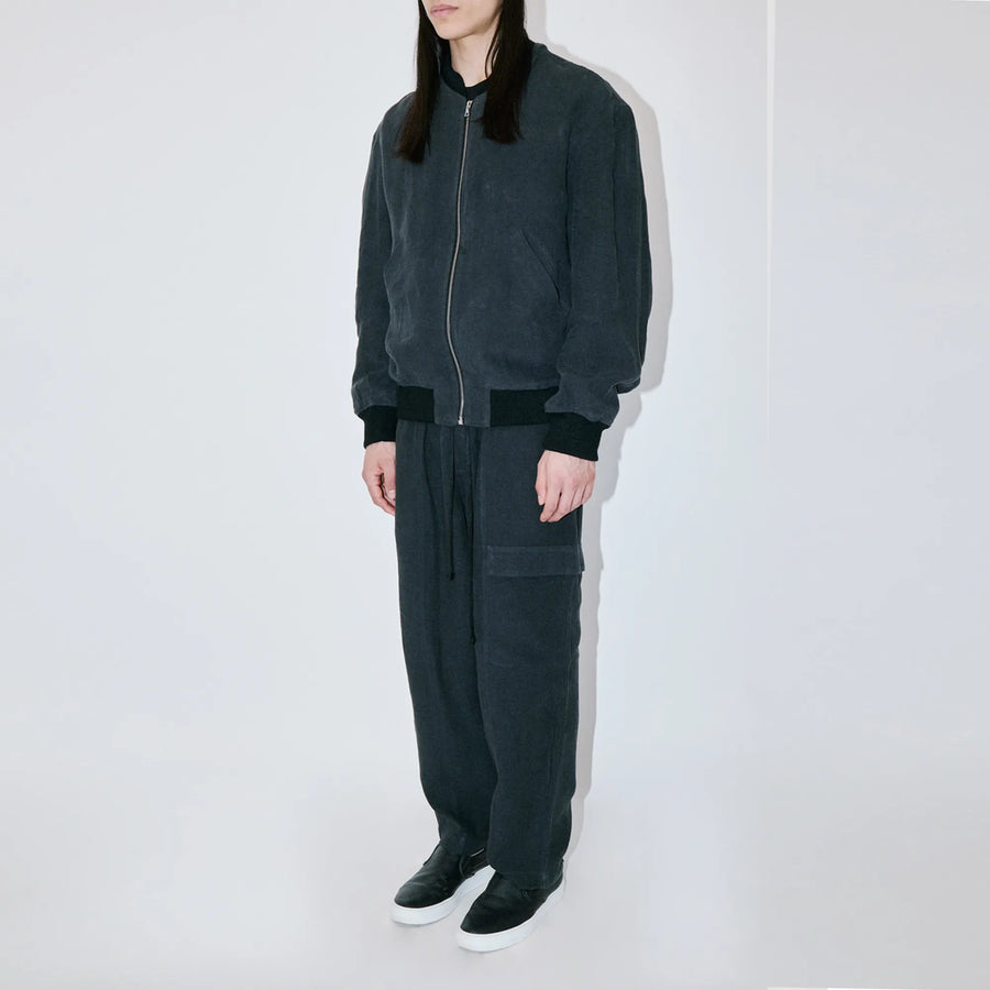 TerraLinen Black Bomber Jacket