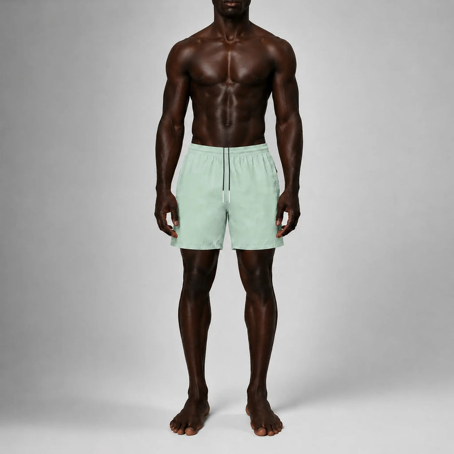 AquaSilk Mint Green Regular Swim Shorts