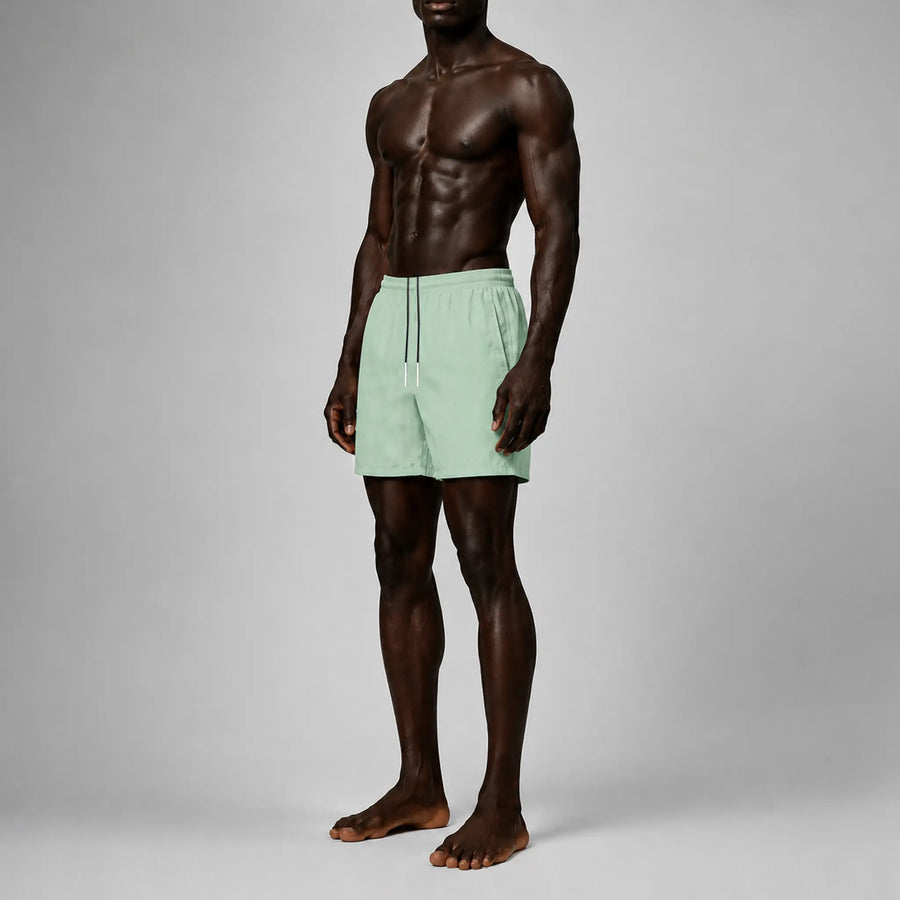 AquaSilk Mint Green Regular Swim Shorts