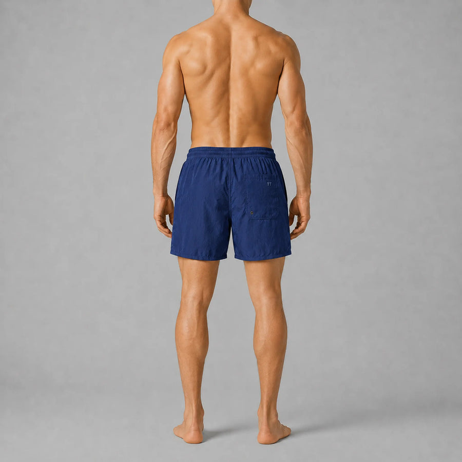 AquaSilk Navy Regular Swim Shorts