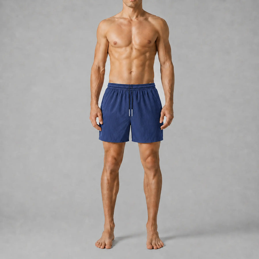 AquaSilk Navy Regular Swim Shorts