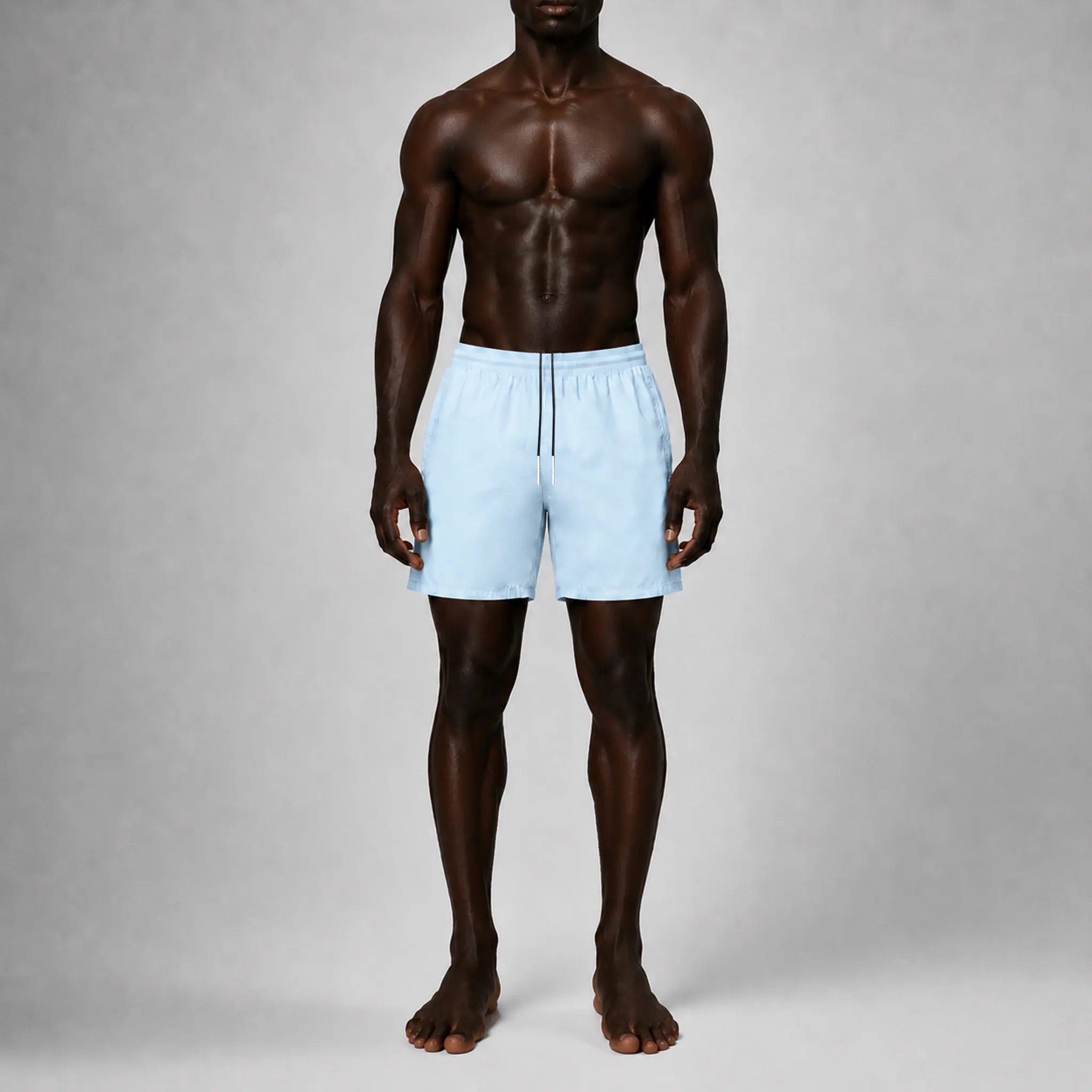 AquaSilk Sky Blue Regular Swim Shorts