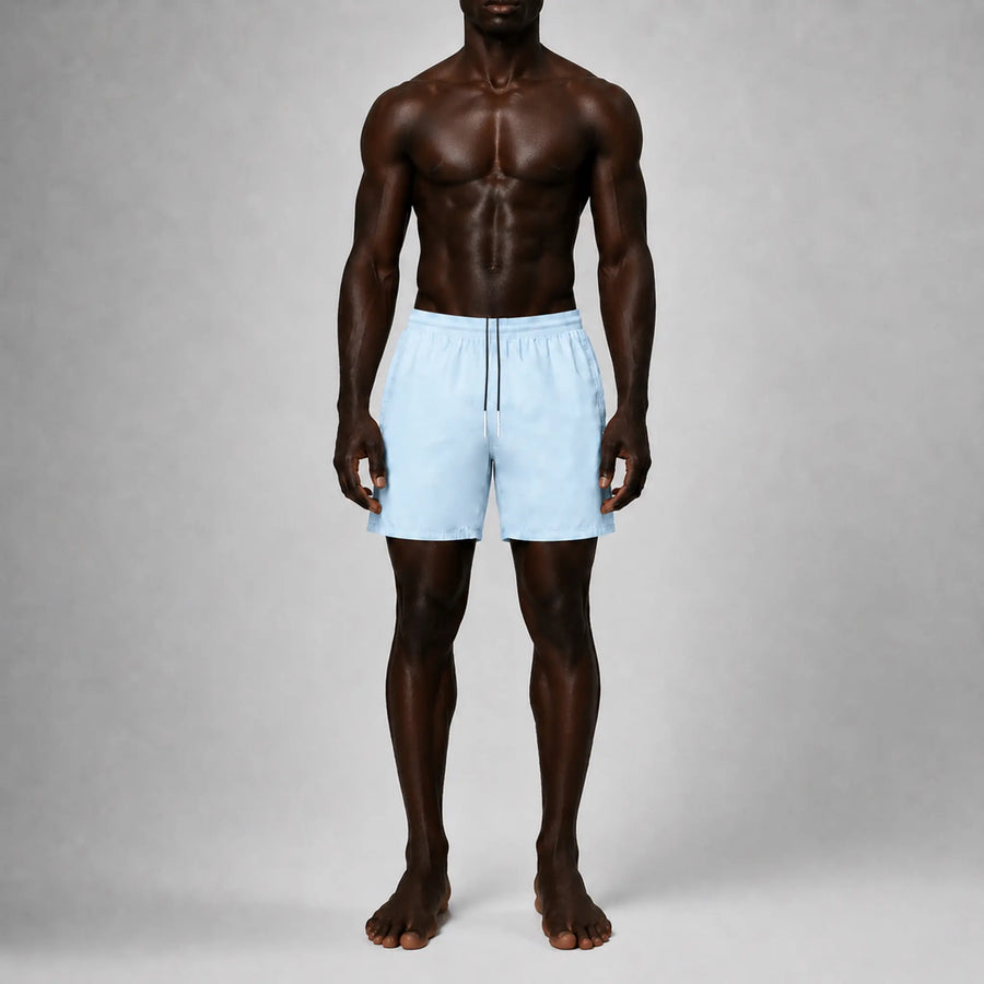 AquaSilk Sky Blue Regular Swim Shorts