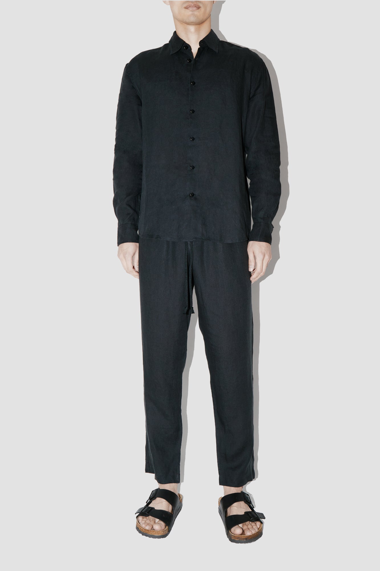 TerraFibre BLACK LINEN CLASSIC SHIRT