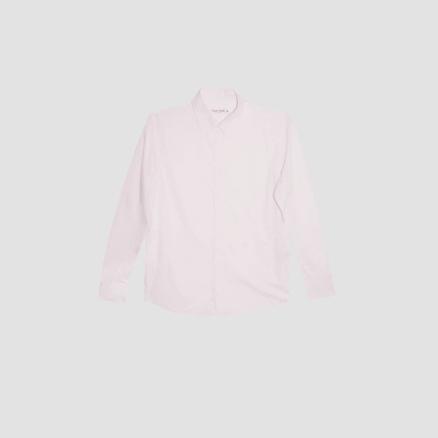 BreathAir Pink Cotton Voile Oversized Shirt