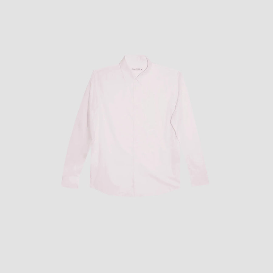 BreathAir Pink Cotton Voile Oversized Shirt