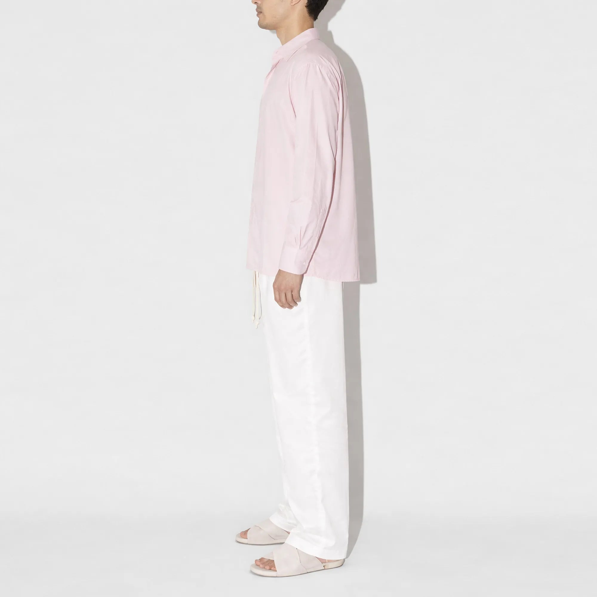 BreathAir Pink Cotton Voile Oversized Shirt