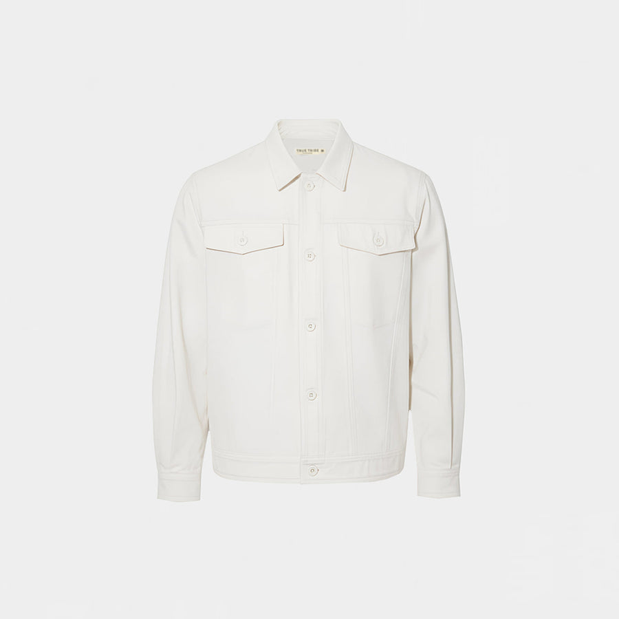 Ivory Canvas Denim Jacket