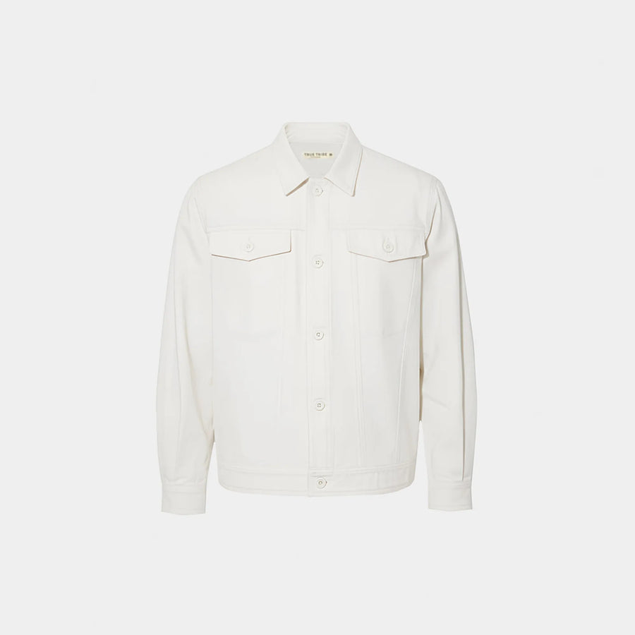 Ivory Canvas Denim Jacket