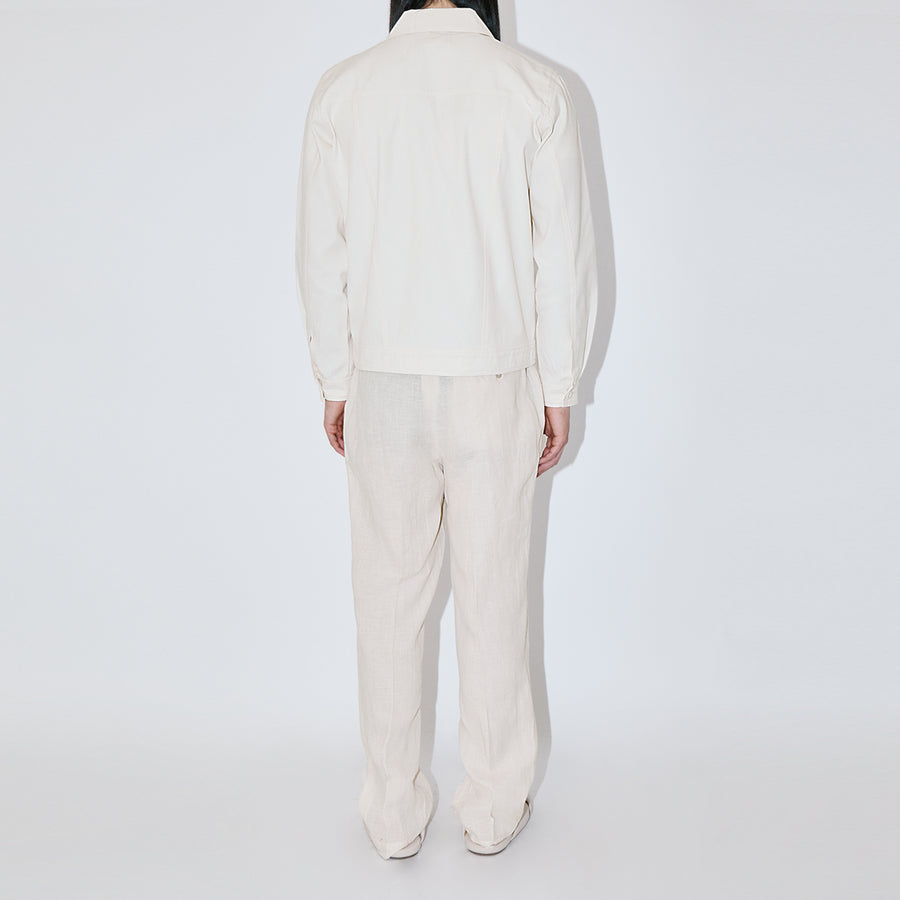 Ivory Canvas Denim Jacket