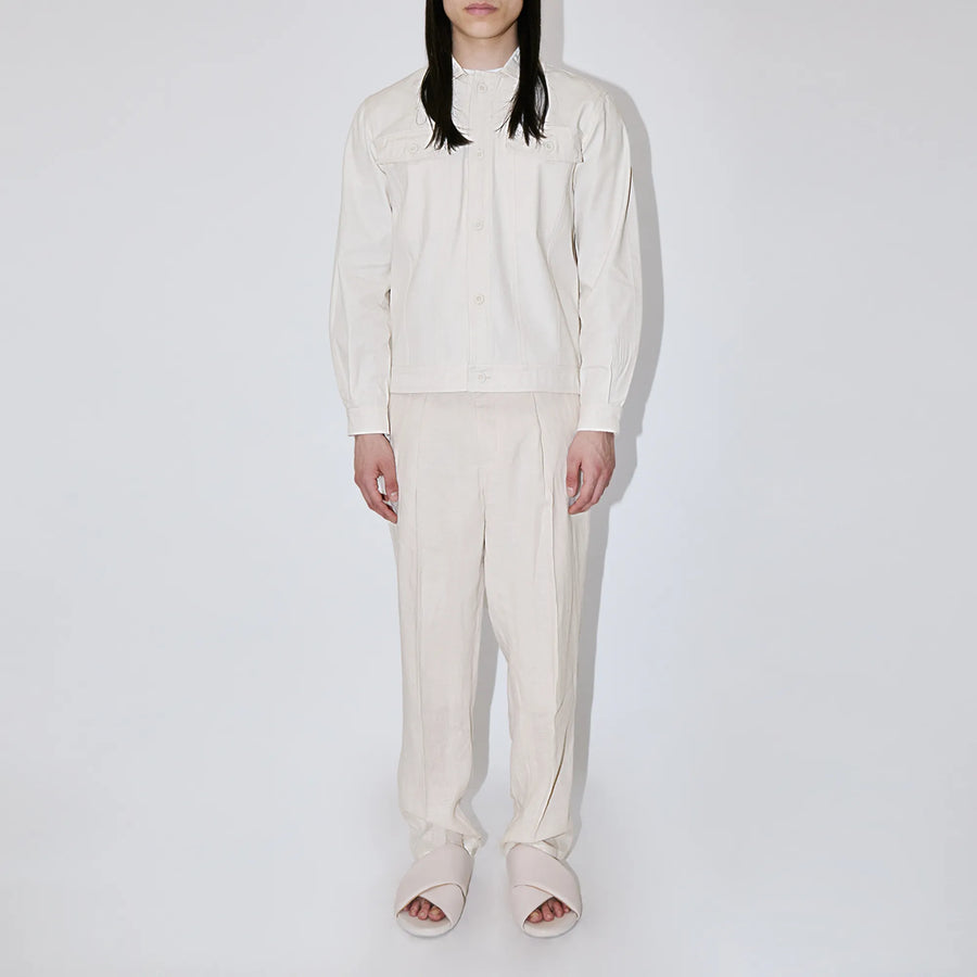 Ivory Canvas Denim Jacket
