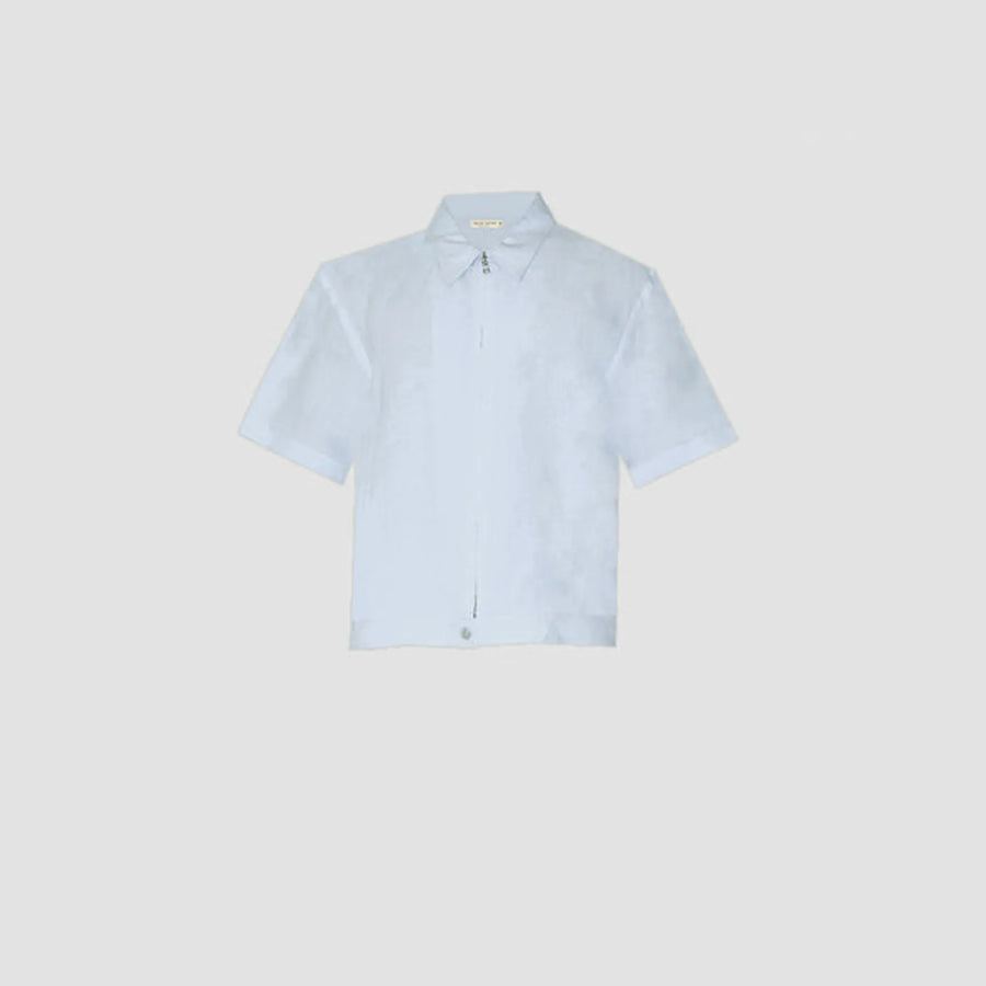 TerraLinen Sky Zip-Up Shirt
