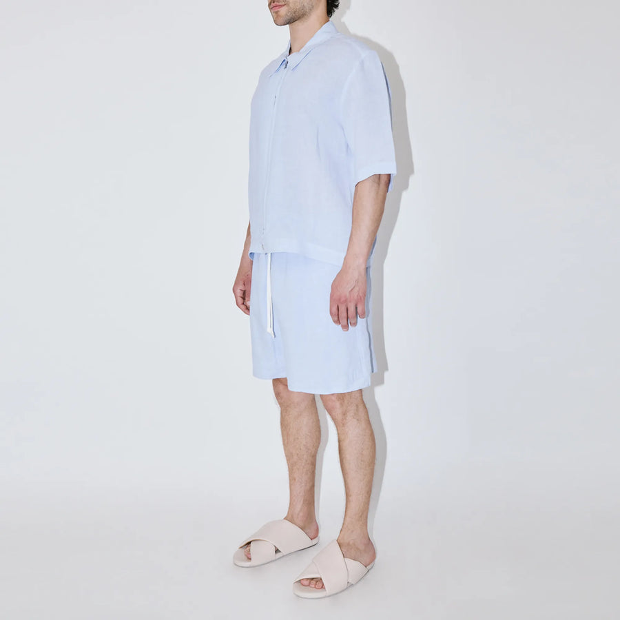 TerraLinen Sky Zip-Up Shirt