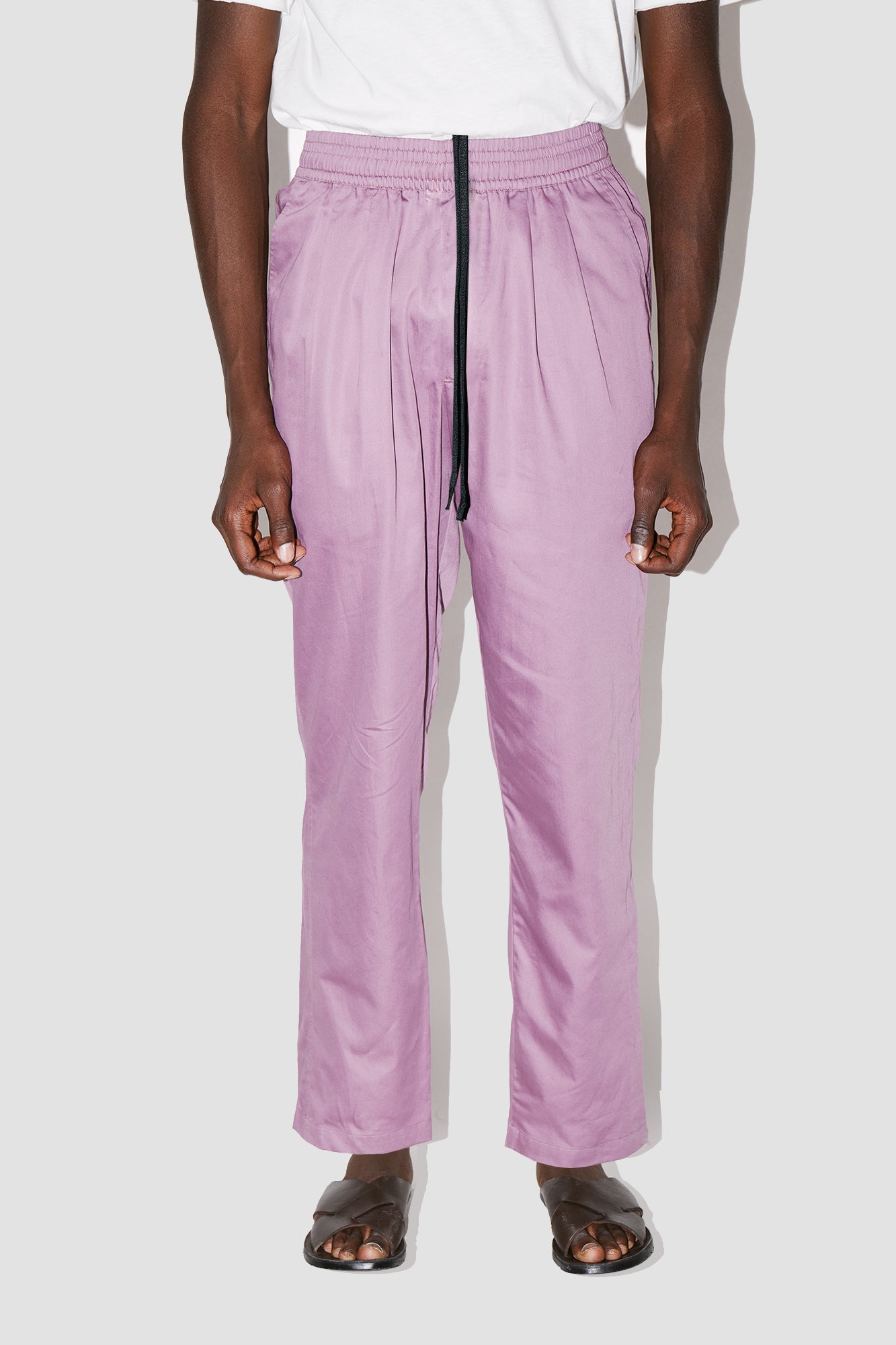 GizaFine MAUVE SATIN LOUNGE PANTS