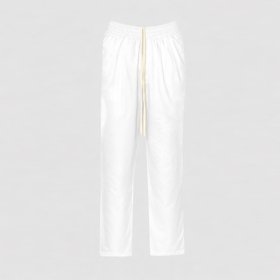 GizaFine White Satin Lounge Pants